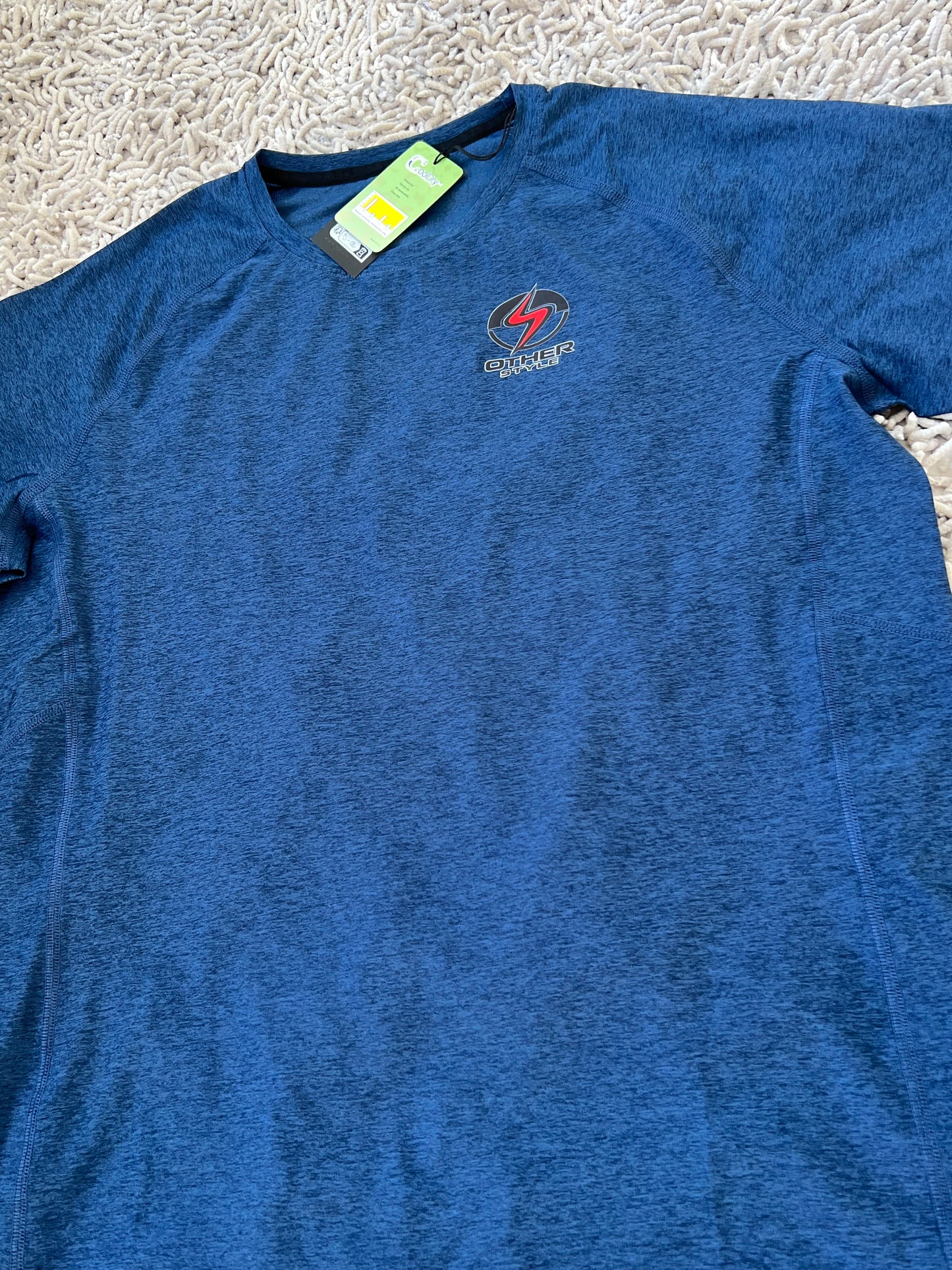 Other Style Performance Training T-Shirt β Moisture-Wicking Athletic Gym Tee | Blue Marl