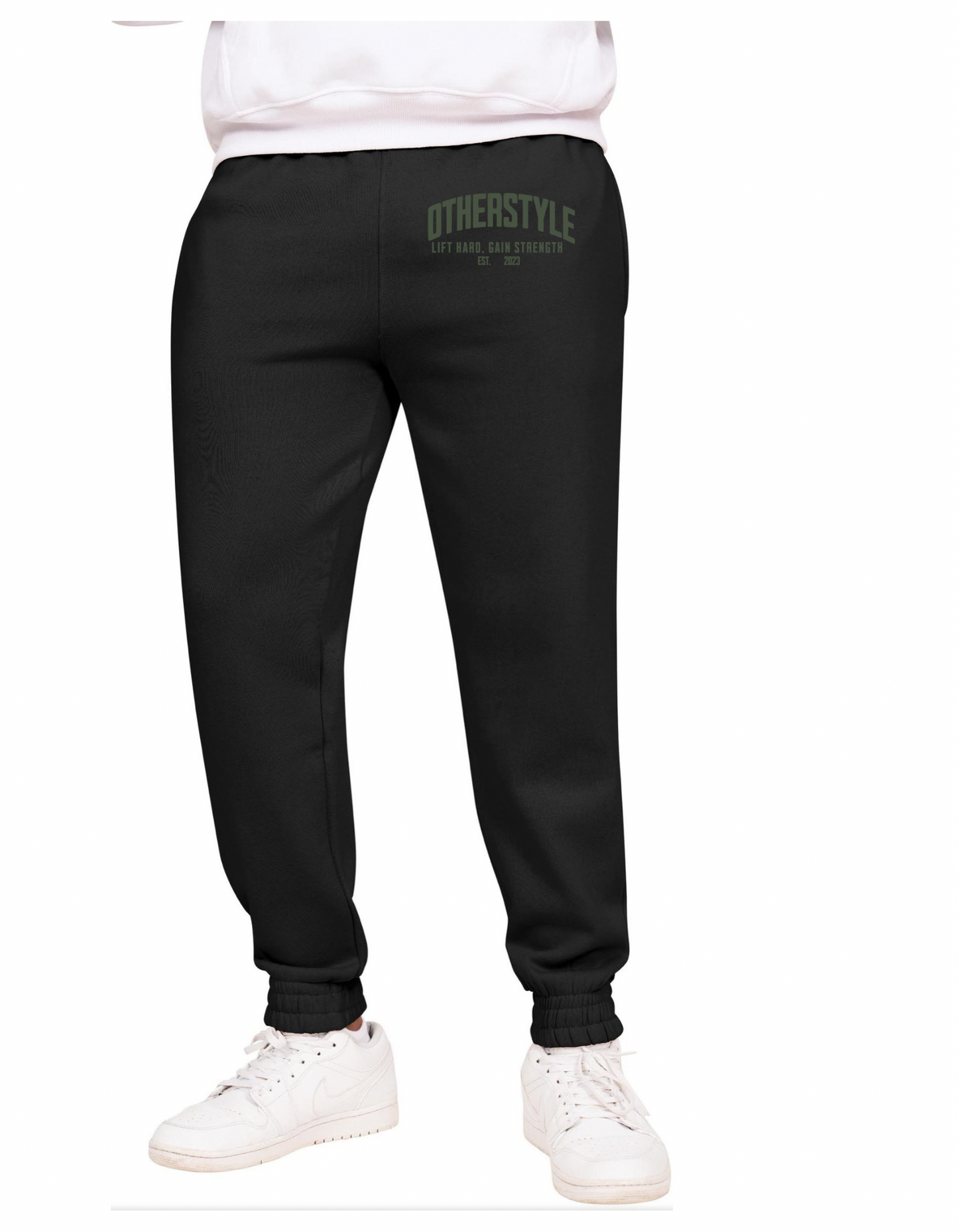 Men’s 2pcs solid pocket hoodie&drawstring sweatpants set