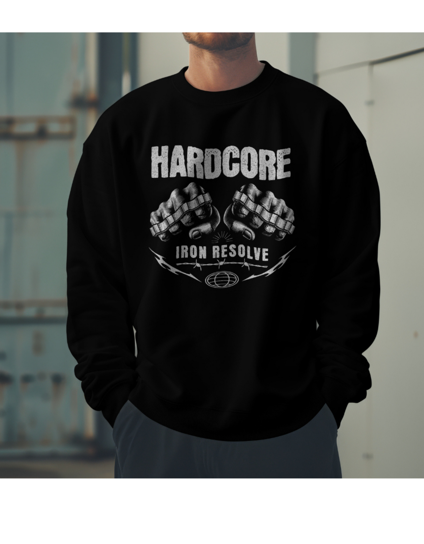 Hardcore design oversized sweatshirt