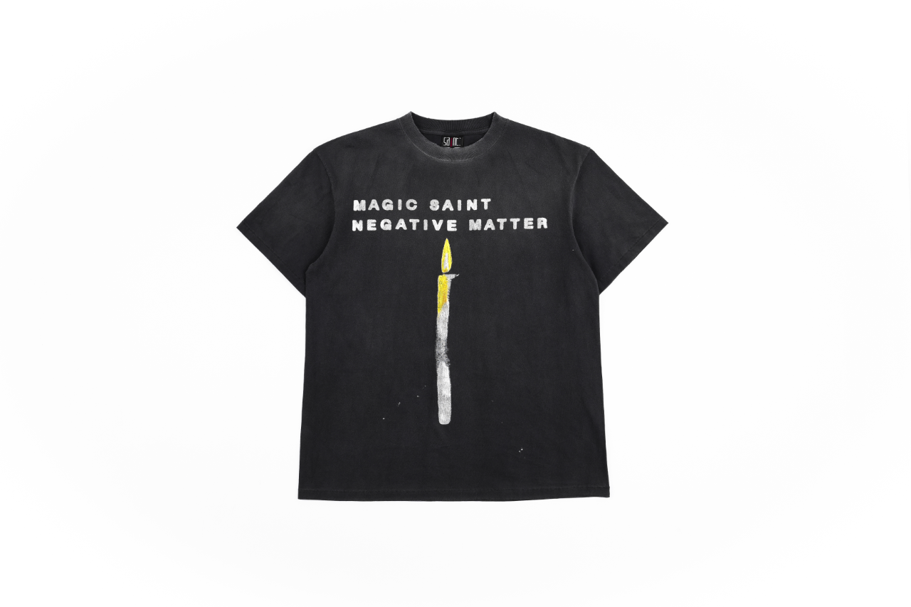 SM candle print short-sleeved shirt 31