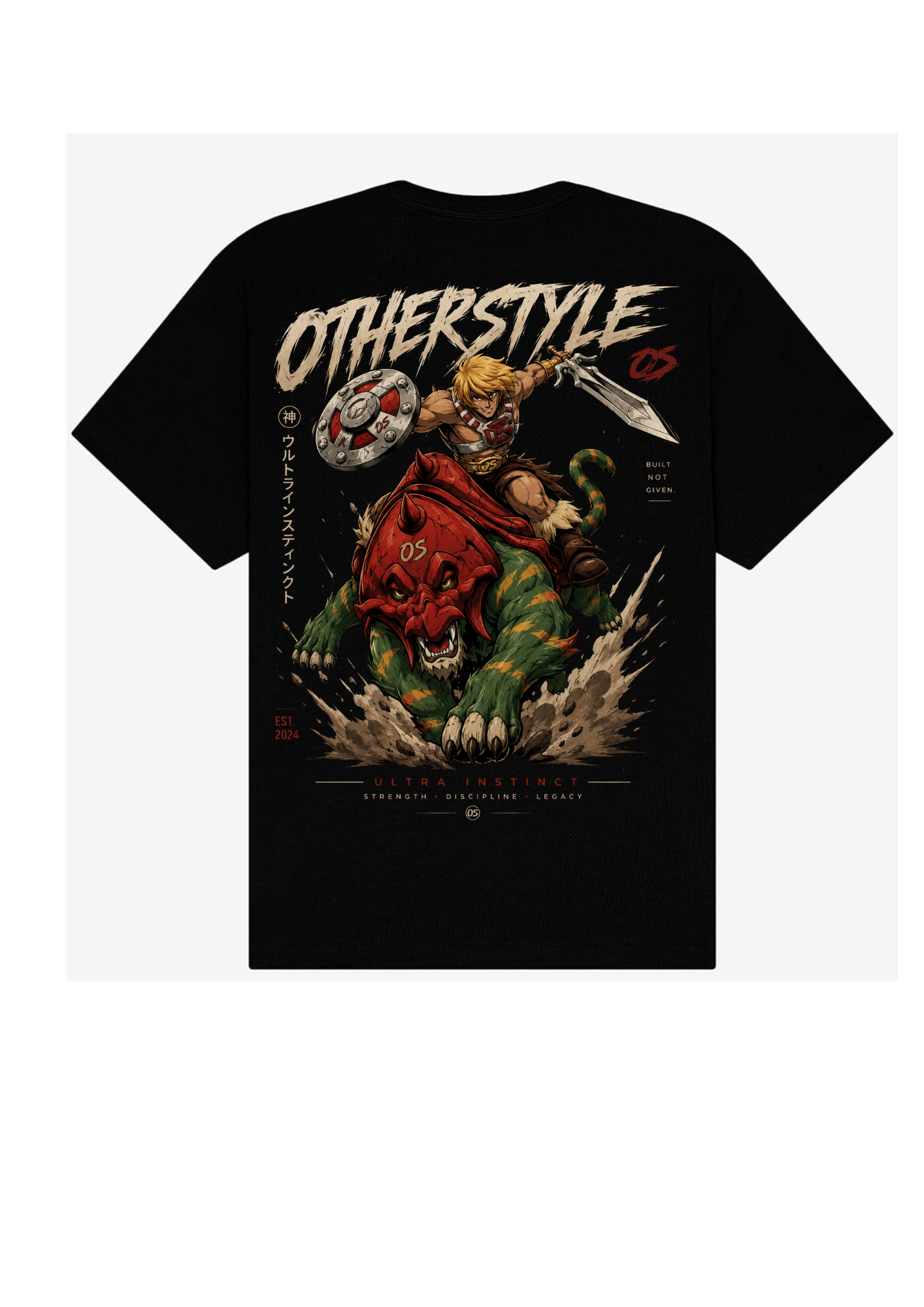 Otherstyle Ultra Instinct Warrior Oversized T-Shirt – Anime Fantasy Streetwear Graphic Tee