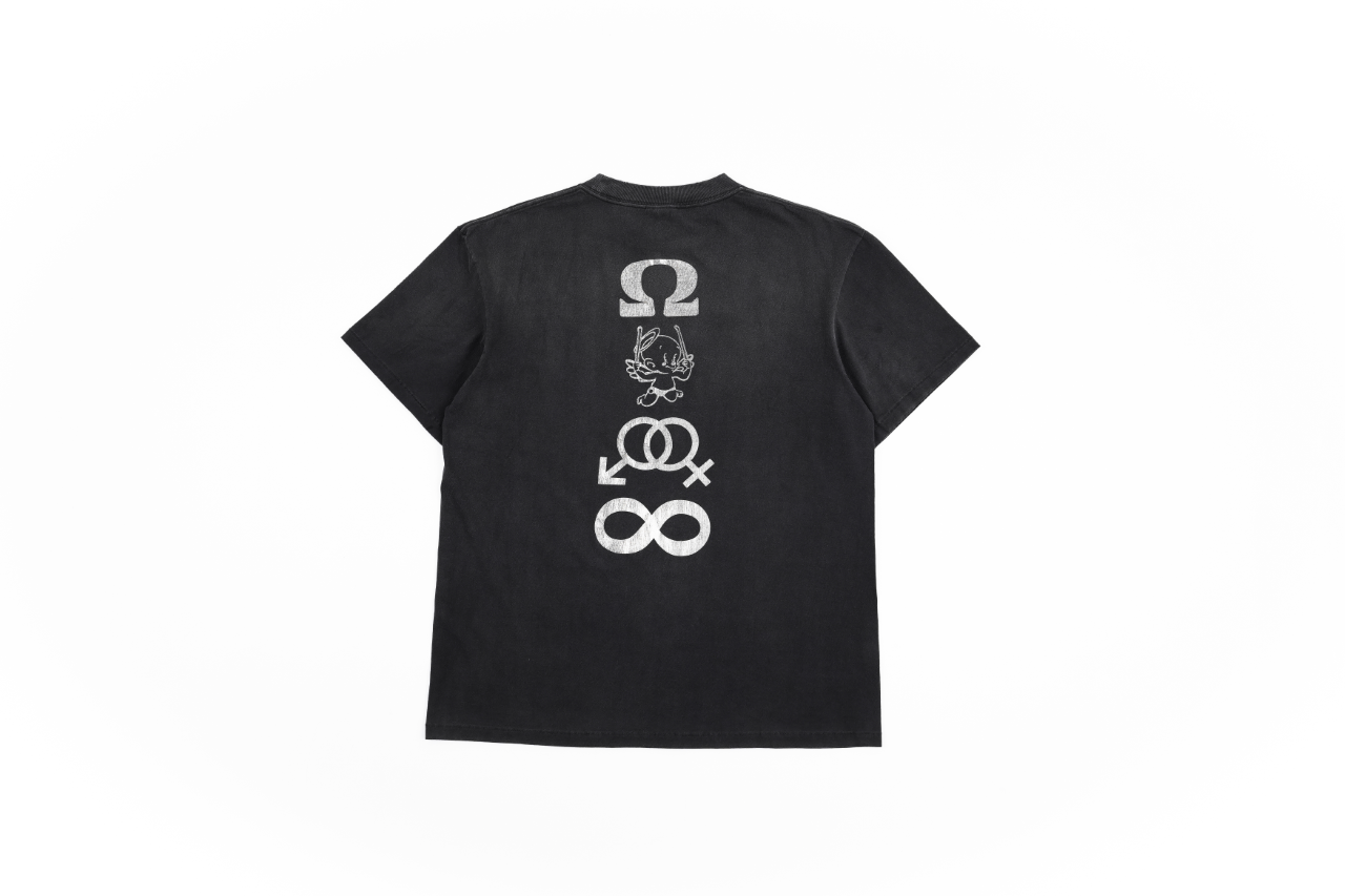 SM candle print short-sleeved shirt 31
