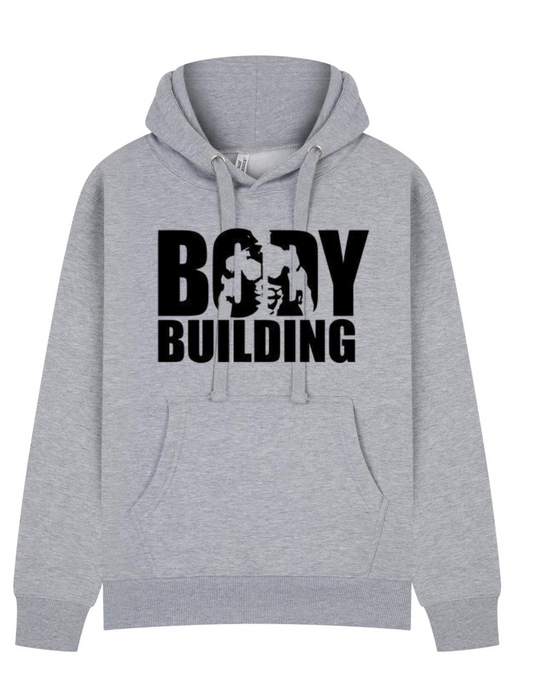 Bodybuilder design hoodie grey