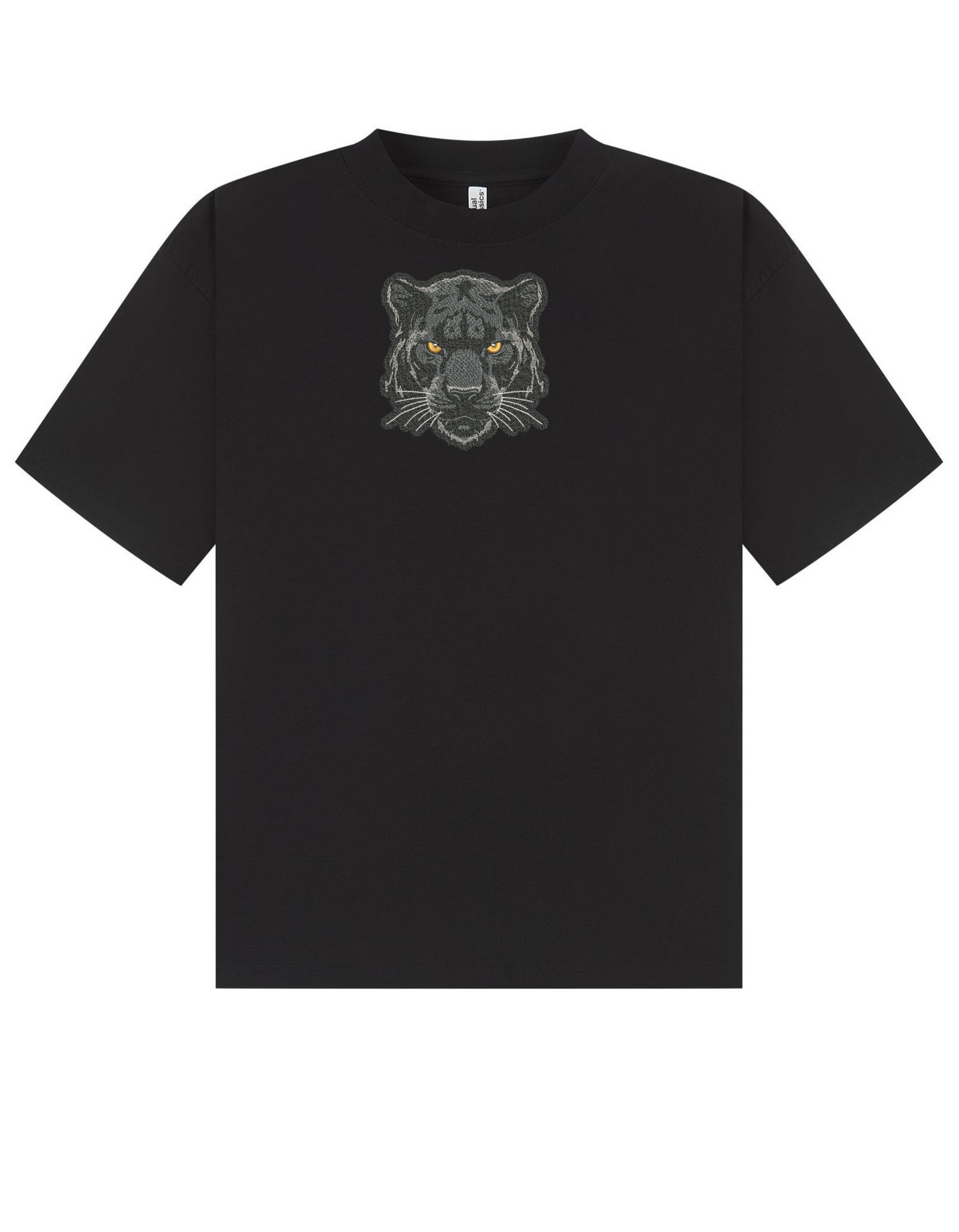 Oversize tee panther embroidery design