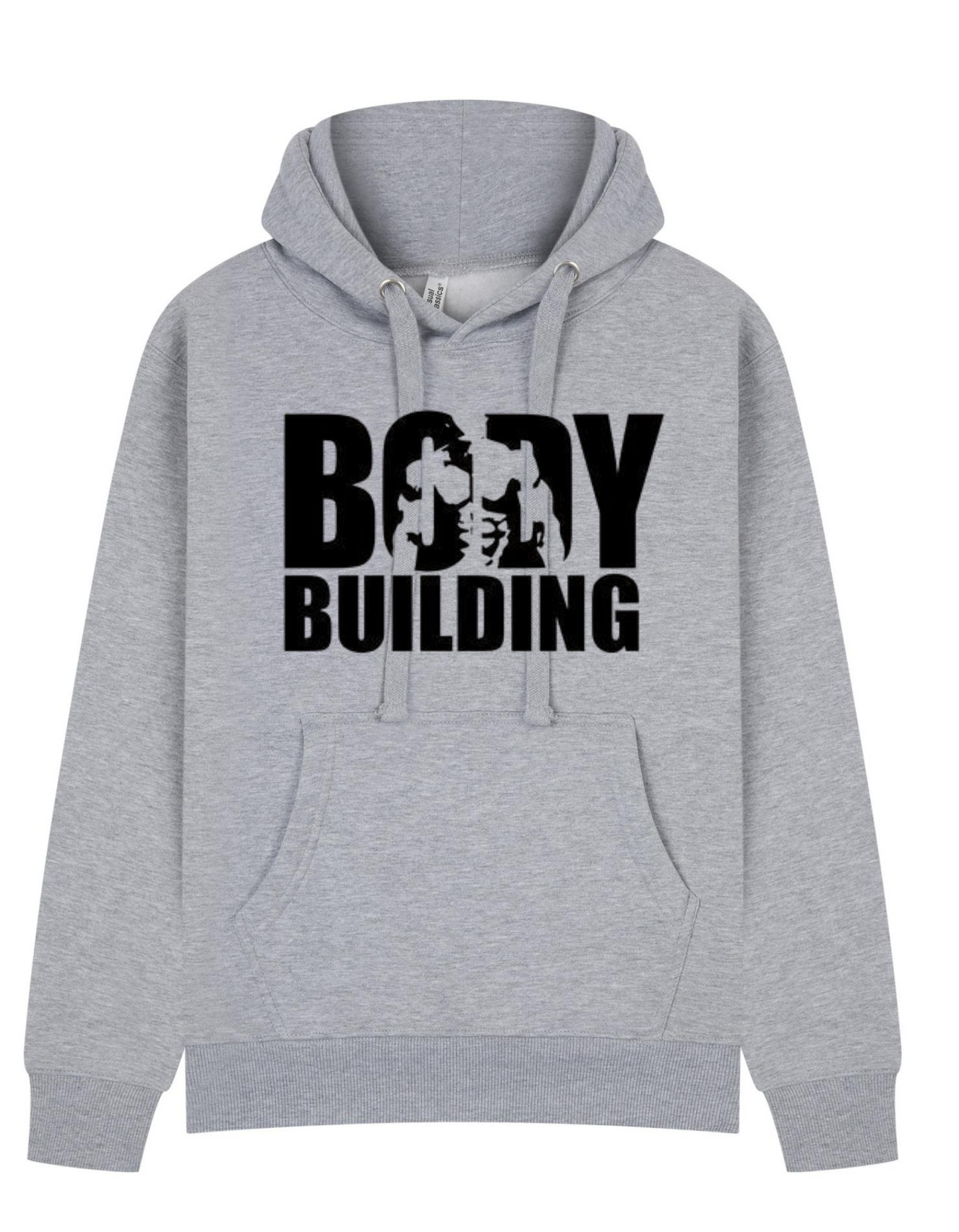 Bodybuilder design hoodie grey