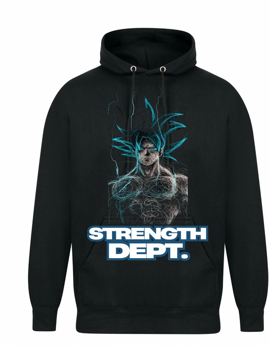 Anime design oversized black hoodie