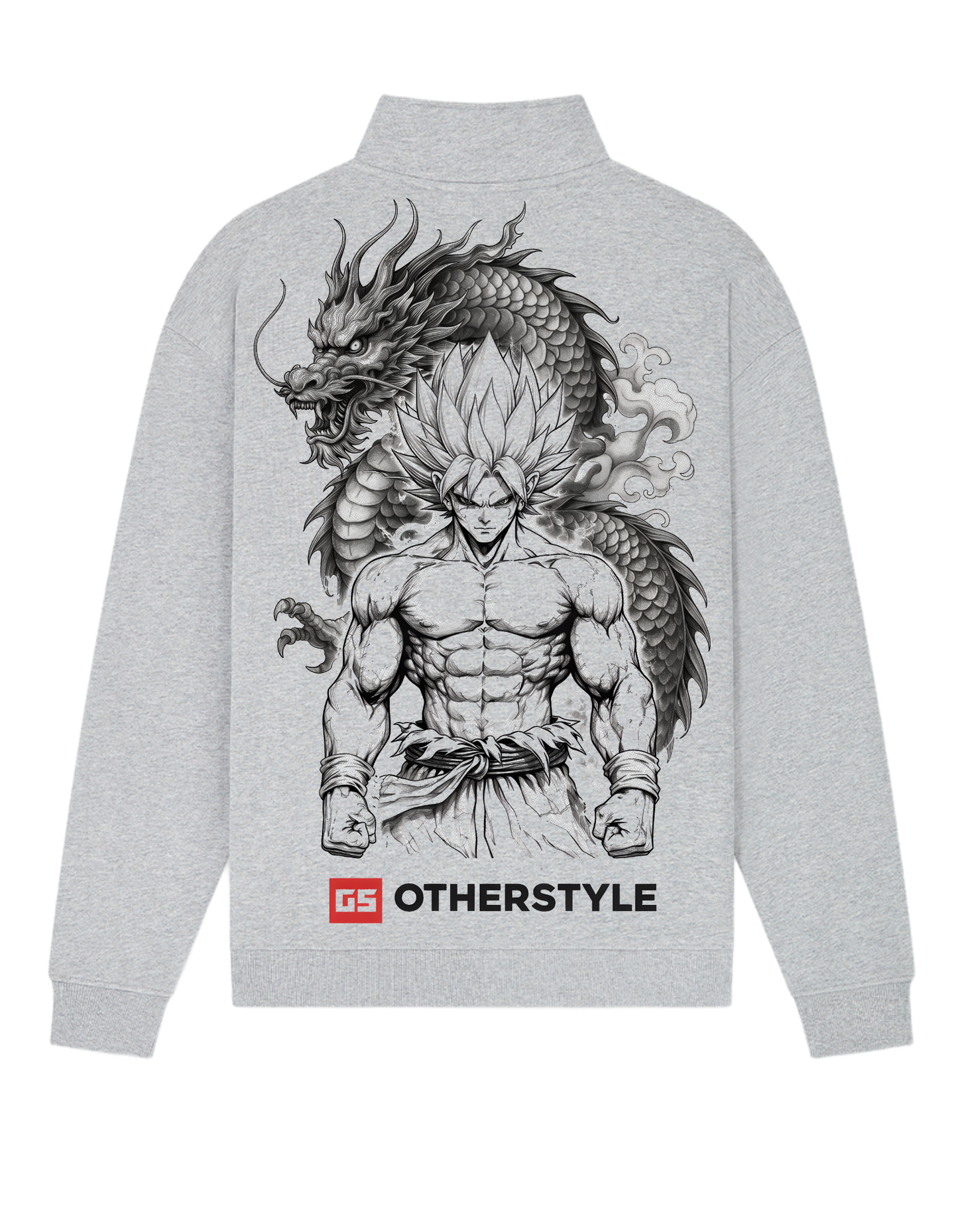 Otherstyle Dragon Warrior Quarter-Zip Sweatshirt – Grey