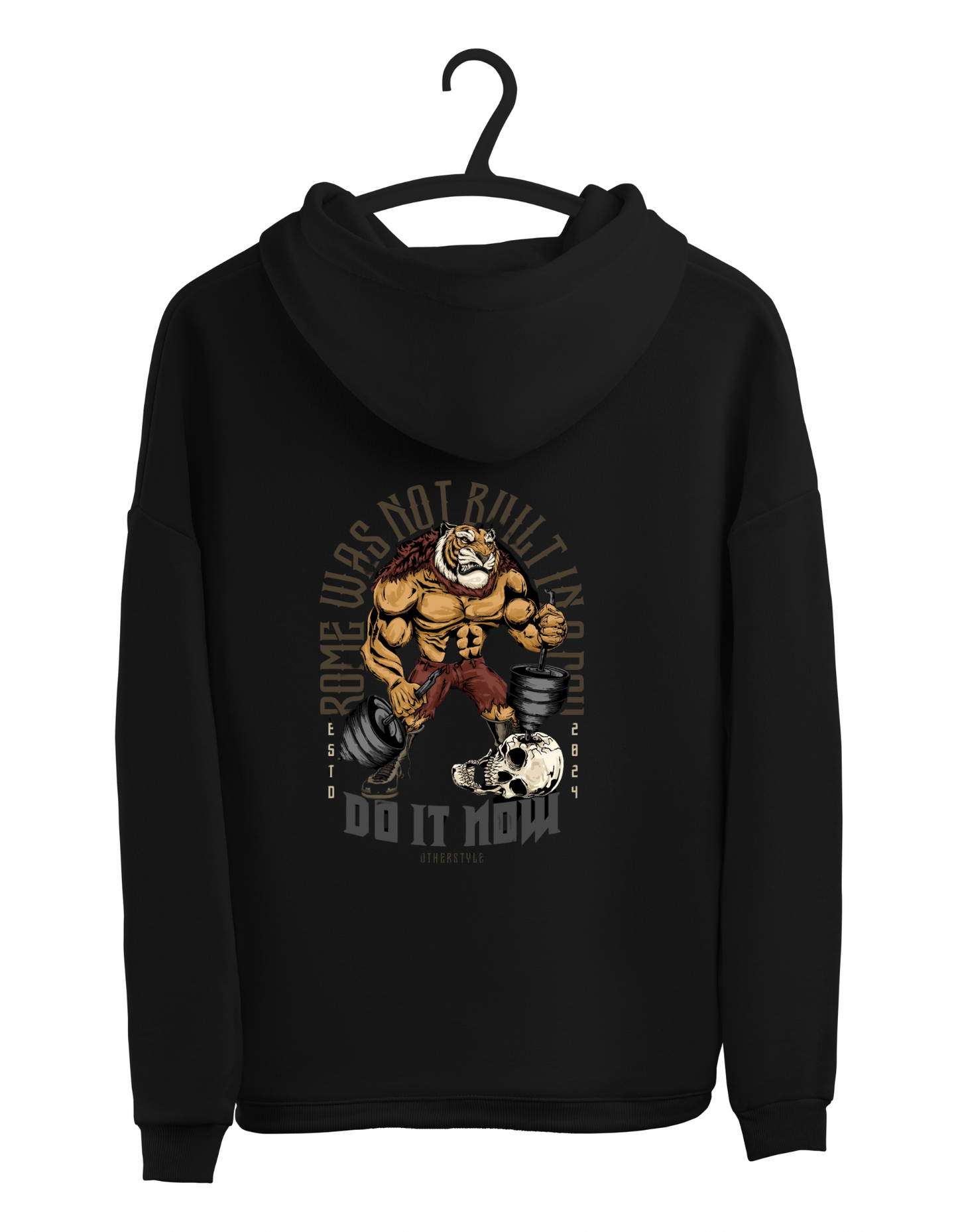Do it now gym design oversized hoodie