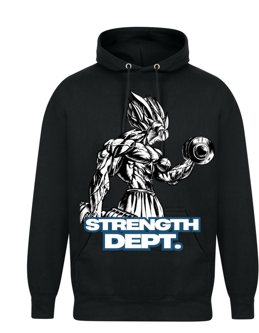 Strength Dept.design oversized black hoodie