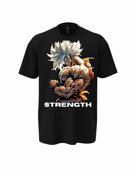 Anime strength design oversized T-shirt