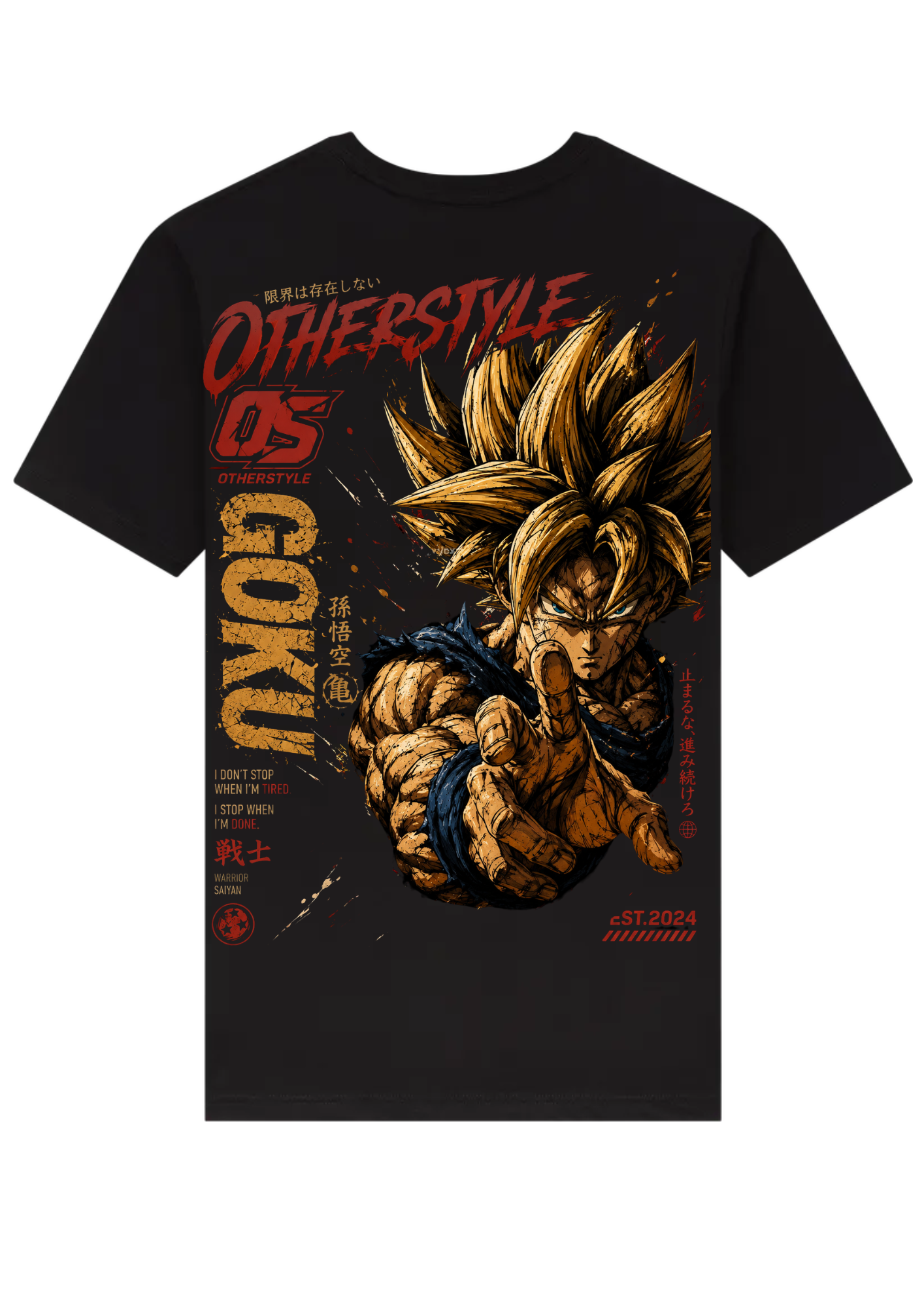 Goku Warrior Anime T-Shirt – Oversized Super Saiyan Graphic Streetwear Tee | Limited Edition