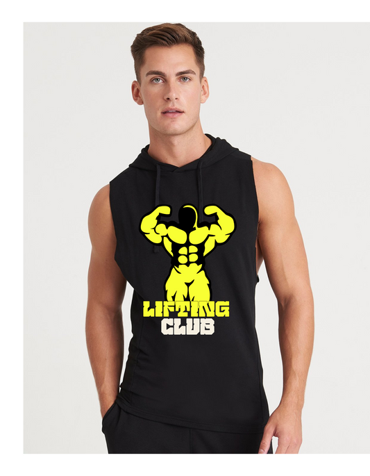 Lifting club design vest hoodie
