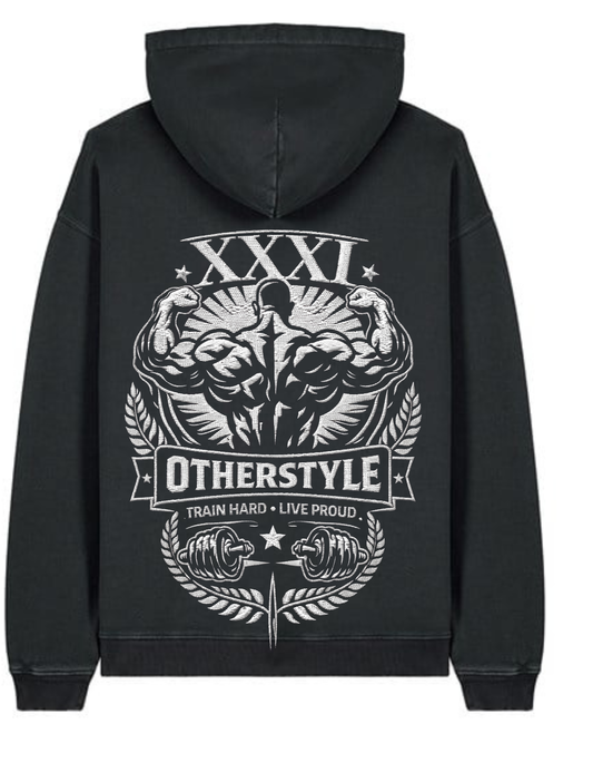 OTHERSTYLE XXV Legacy Strength Graphic Hoodie – Train Hard Live Proud