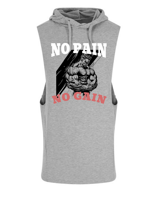 No pain no gain vest hoodie