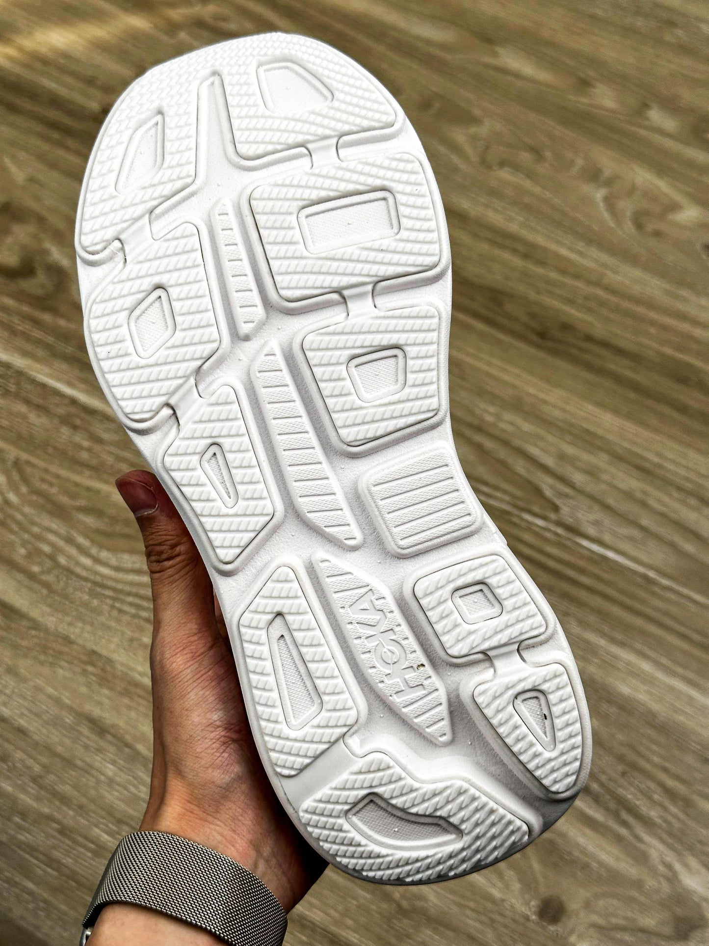 HOKA Bondi 9 Triple White Running Trainers – Cushioned Lifestyle Sneakers