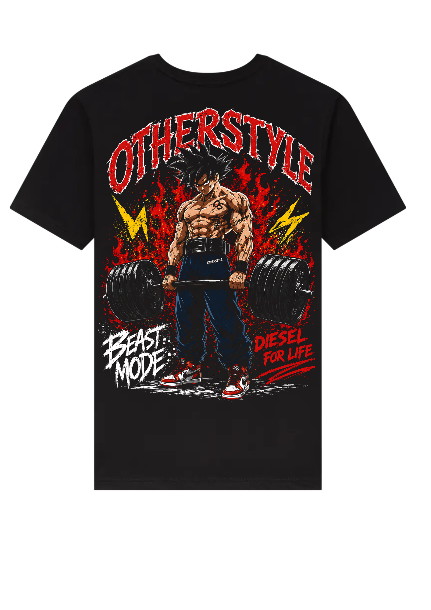 Otherstyle Beast Mode Anime Gym T-Shirt – Diesel For Life Oversized Fitness Tee